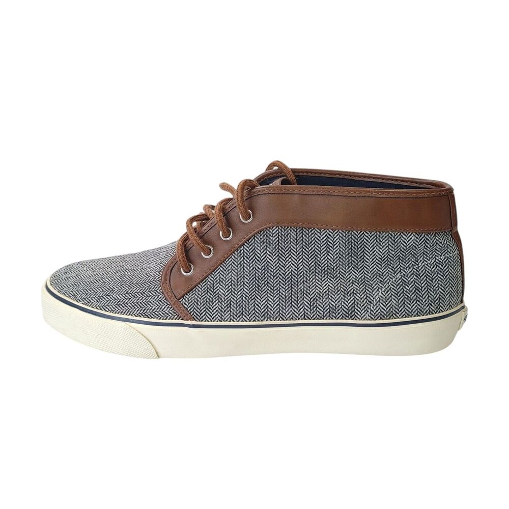 Men’s Size 12 Gray Brown American Eagle Herringbone Chukka Sneakers Casual - Picture 10 of 12